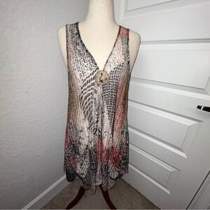 Paradise USA Sleeveless Lagenlook Mesh Tunic Cover Up